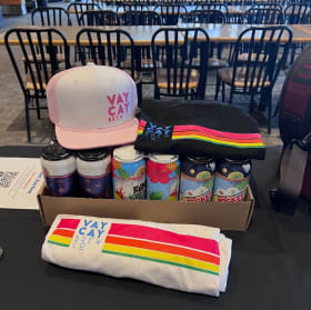 Item #23: Flat of Beer, 2 Shirts & Hat item