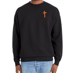 Crew Neck:  Orange Cross item