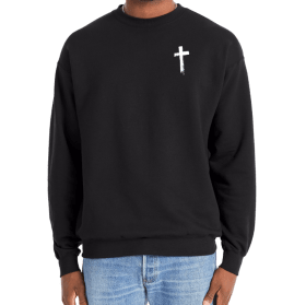 Crew Neck: White Cross item