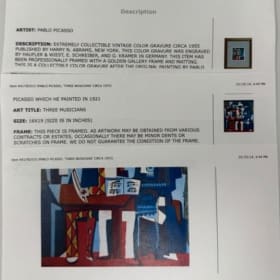 Vintage "Three Musicians" Print item