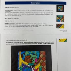Romero Britto Offset Lithograph item