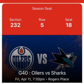 Two Oilers Tickets item