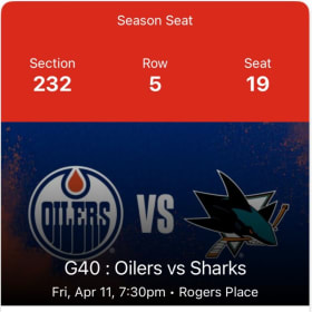 Two Oilers Tickets item