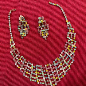 Egyptian Look Rainbow Necklace & Earrings item