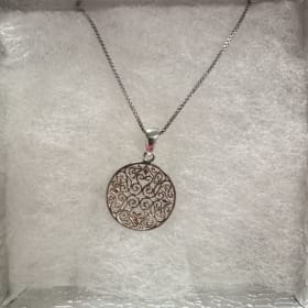 Silver Scroll Design Pendant Necklace item