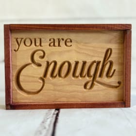 "you are Enough" Handmade Wood Sign item