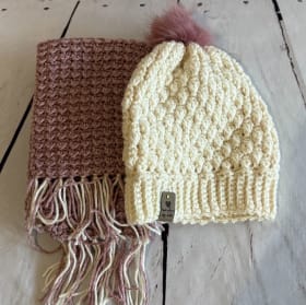 Hand Crocheted Hat and Scarf item