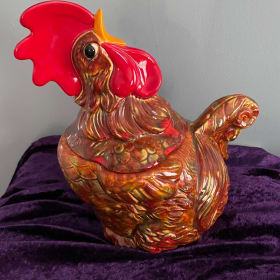 Lot# 2: Antique Rooster Cookie Jar item