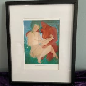 Lot#5: Framed print titled: Embrace item