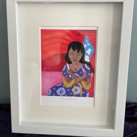 Lot# 6: Framed print titled Inspiration item