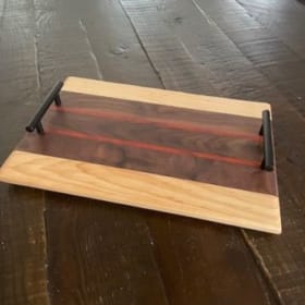 Artisan Handmade Wood Serving Tray item