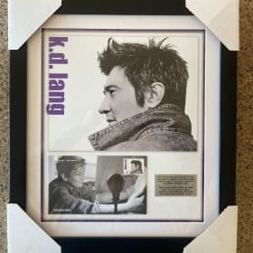 26. Framed k.d. lang Commemorative Poster & Stamp item