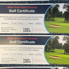 Blair Park Colf Course - Gift Certifcates item