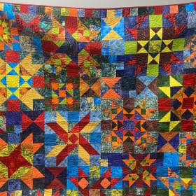 127. “Radiant Reflection” Multicolored Quilt 75” x 83” item
