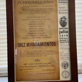 Lot# 20 Framed Poster: Diez Mandamientos de Un Hombre Libre item