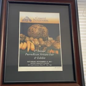 Lot# 23: Framed print of 6th Puerto Rican  Artisan Fair item
