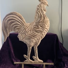 Lot# 26: Tin & Wood Rooster item
