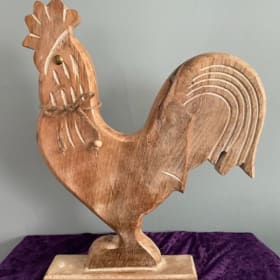 Lot#34: wooden rooster item