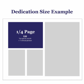 Fifth Grade Dedication - 1/4 Page // (Un quarto de Página) item