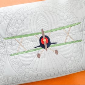 Quilted baby blanket - airplane item