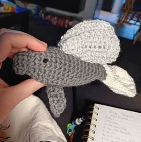Crochet Manatee with Glow-in-the Dark Tail item