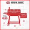 Smokin' Champ Charcoal Grill Offset Smoker in Black item