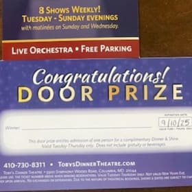 Toby's Dinner Theatre item