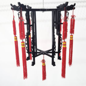 Hand Carved Chinese Lantern with Tassels item