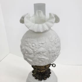Fenton White Milk Glass Lamp item