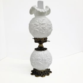 Fenton White Milk Glass Lamp item
