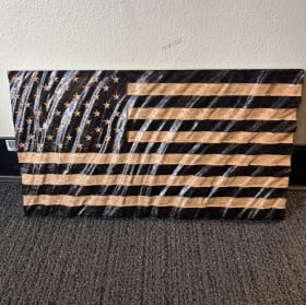 Custom Wooden American Flag item