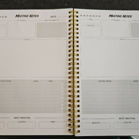 Green and Yellow Meeting Journal item