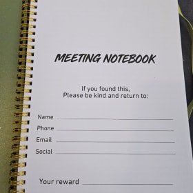 Green and Yellow Meeting Journal item