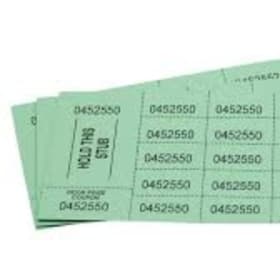Level 1 green ticket single sheet item