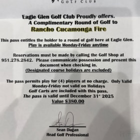 Four Some of Golf at Eagle Glen Golf Club item