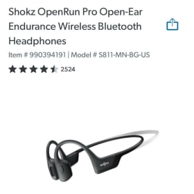 Shokz OpenRun Pro Open-Ear Wireless headphones item