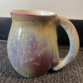2 Handcrafted ceramic glazed mugs item