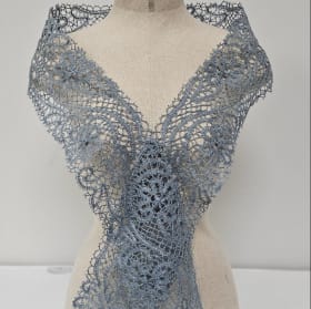 Blue Bobbin Lace Scarf item