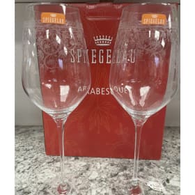 #138 - Two white wine glasses made of Spielgelau crystal item