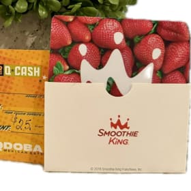 Smoothie King ($25) Qdoba ($25) gift certificates item