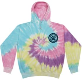 ADULT Tie Dye Pullover Hoodie (Rainbow) item