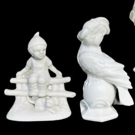 3 Vintage Blanc de Chine Style Figurines item
