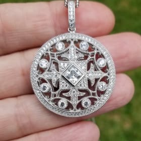 Epiphany Diamonique CZ Cubic Zirconia Sterling Silver Round item