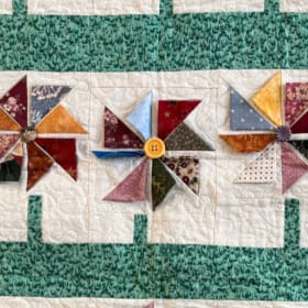 ITEM#13: Quilted Pinwheel Wall Hanging item