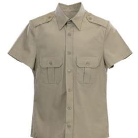 Tan, button up short- Size 8-20, chest 29-41" (Girls) item