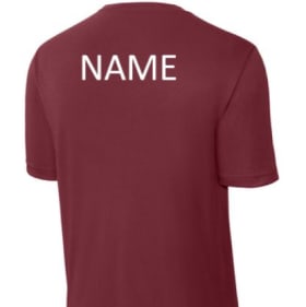 Performance Wicking T-shirt w/ name printed on back item