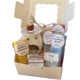 Get Lit Wax Co. Gift Basket w. Handmade Wax Melts & more item