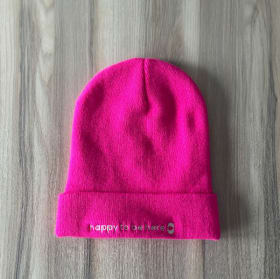 'happy to be here' winter beanie item