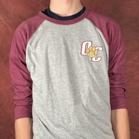 Baseball Tee (Maroon/Grey)  MEDIUM item