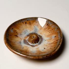 Ceramic Incense Dish (Mocha Swirl) item